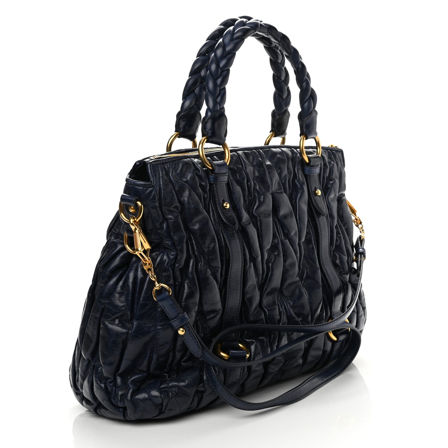 Nappa Matelasse Shopping Tote Inchiostro