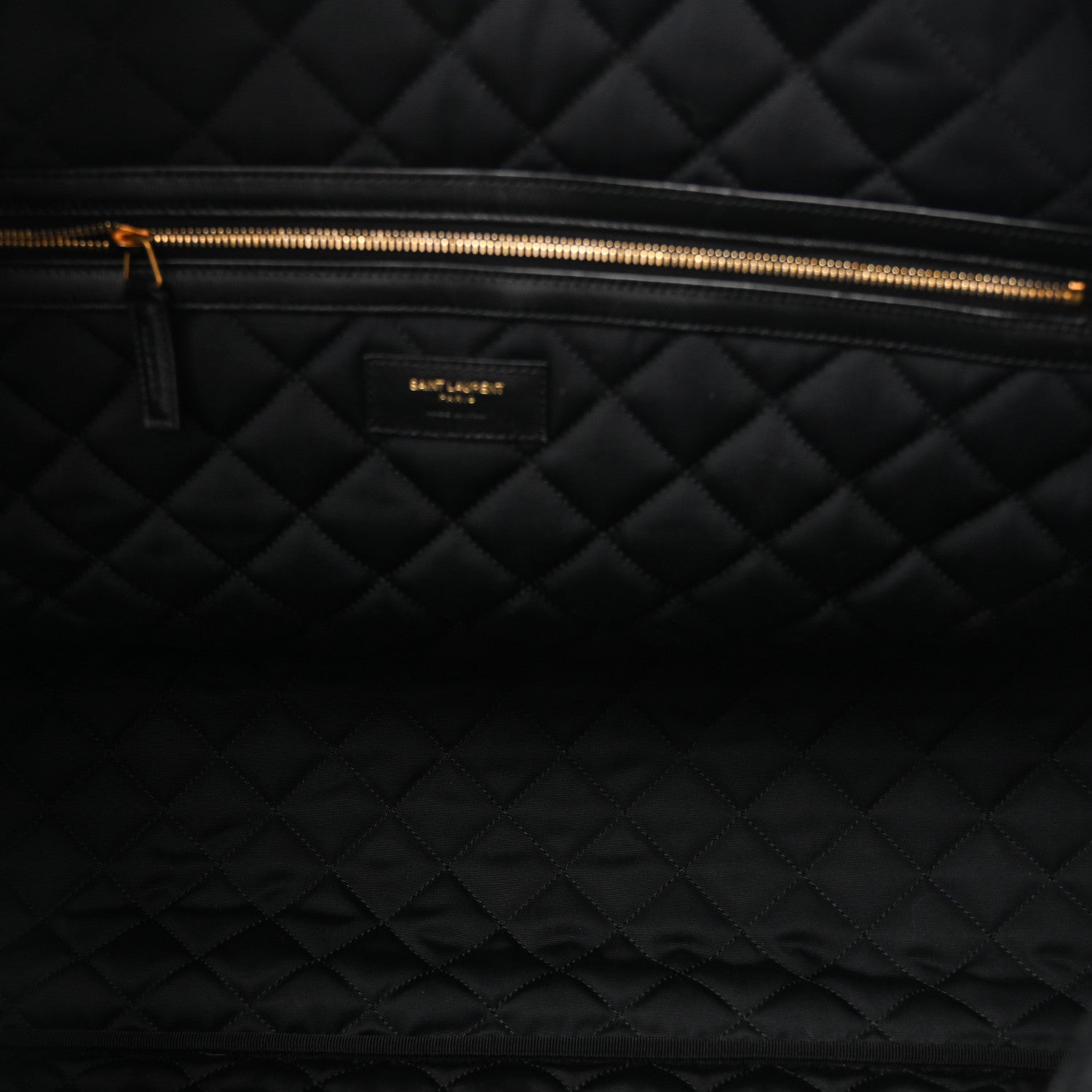 Saint Laurent Calfskin Quilted ES Giant Travel Bag Black 5 of 9