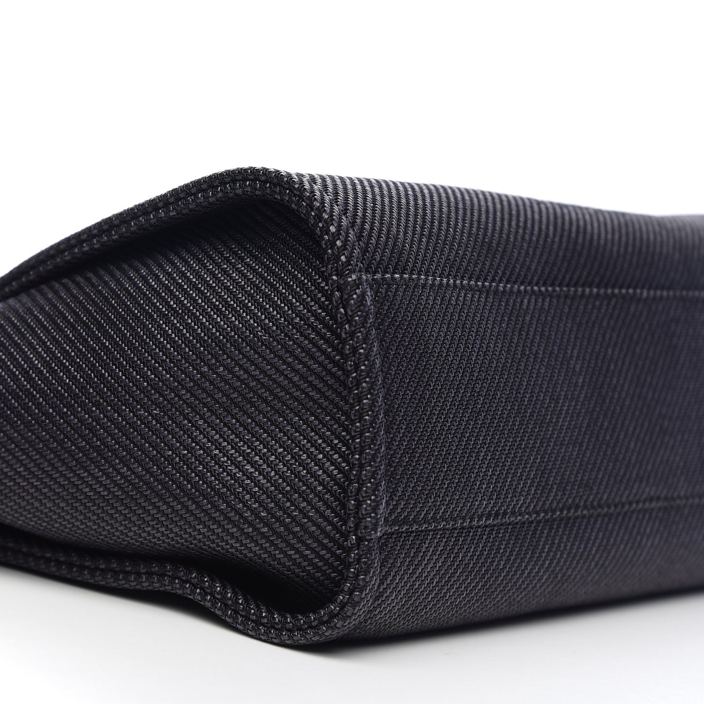 Mixed Fibers Calfskin Small Deauville Tote Black