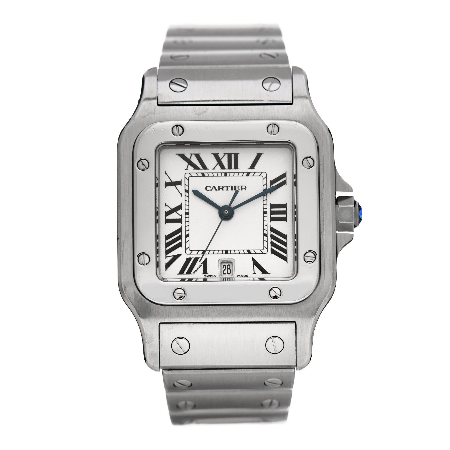 Cartier Stainless Steel 29mm Santos De Cartier Galbee Quartz Watch 1 of 5