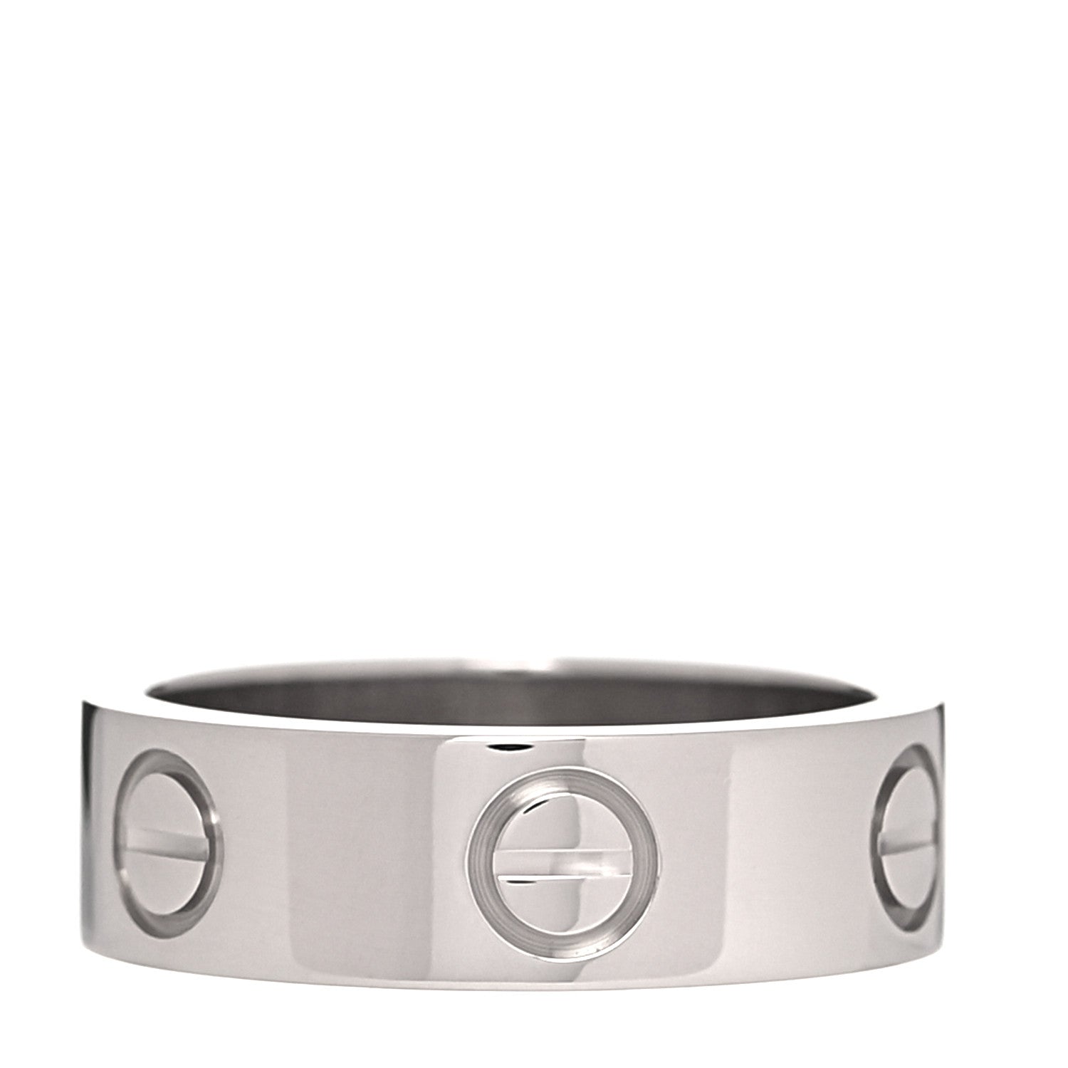 Cartier 18K White Gold 5.5mm LOVE Ring 49 4.75 6 of 8