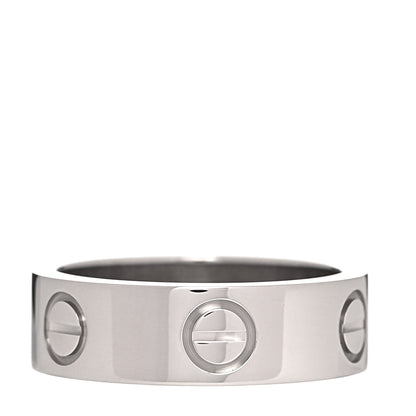Cartier 18K White Gold 5.5mm LOVE Ring 49 4.75 6 of 8