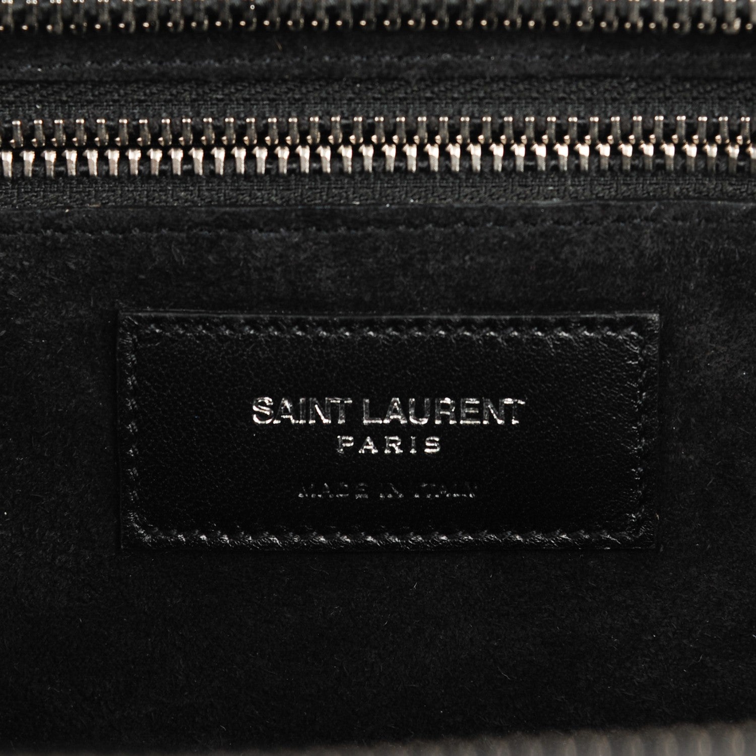 Saint Laurent Calfskin Crocodile Embossed Small Cabas Rive Gauche Black 6 of 7