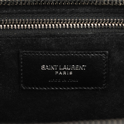 Saint Laurent Calfskin Crocodile Embossed Small Cabas Rive Gauche Black 6 of 7
