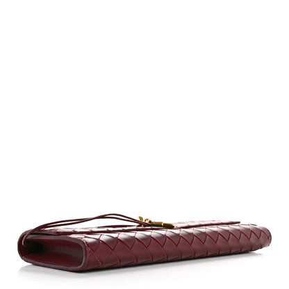 Bottega Veneta Nappa Intrecciato Long Andiamo Top Handle Clutch Barolo 4 of 10
