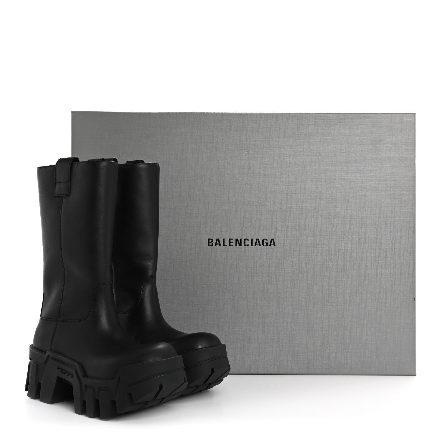 Balenciaga Vegetal Calfskin Bulldozer Boots 40 Black 10 of 10