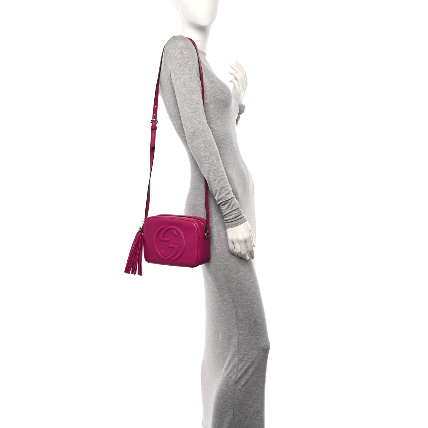 Cellarius Calfskin Small Soho Disco Bag Bright Bouganville