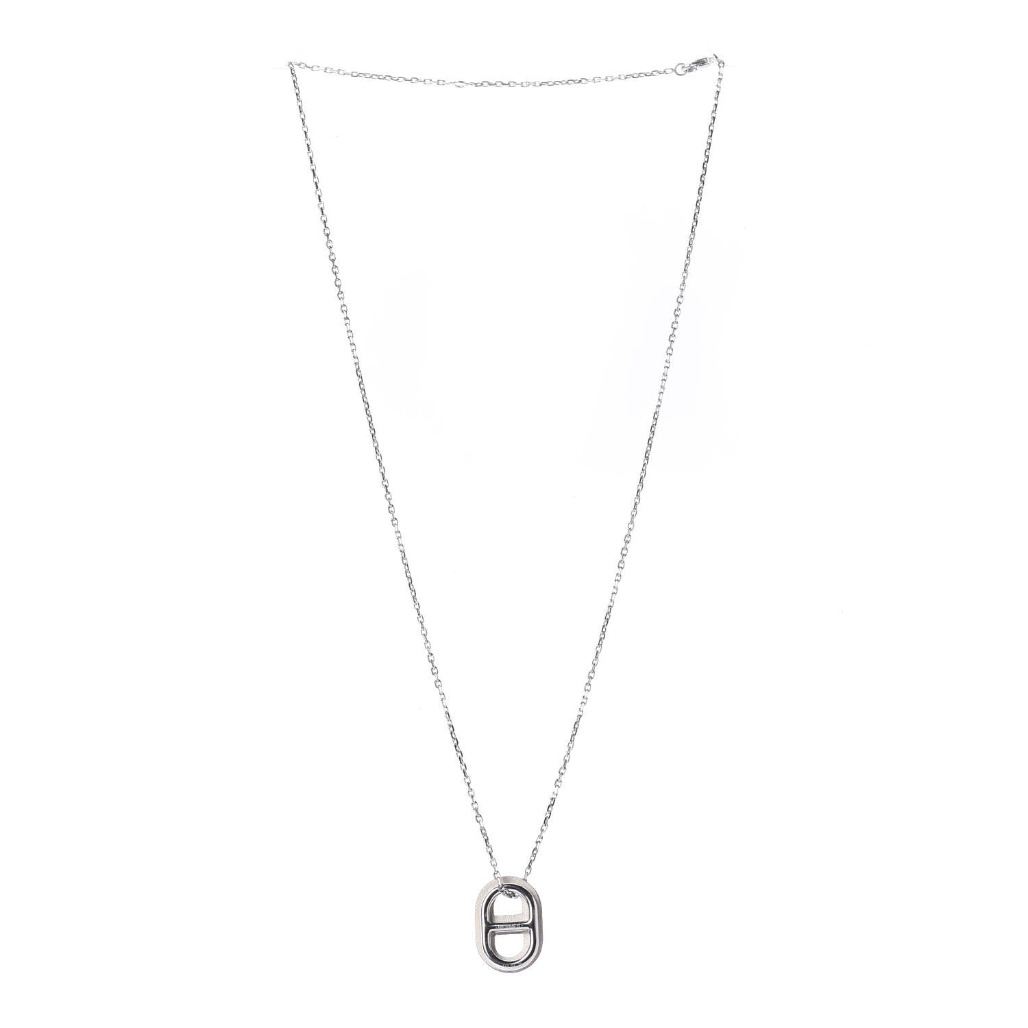 Hermes Swift O'Maillon Pendant Necklace White 4 of 8