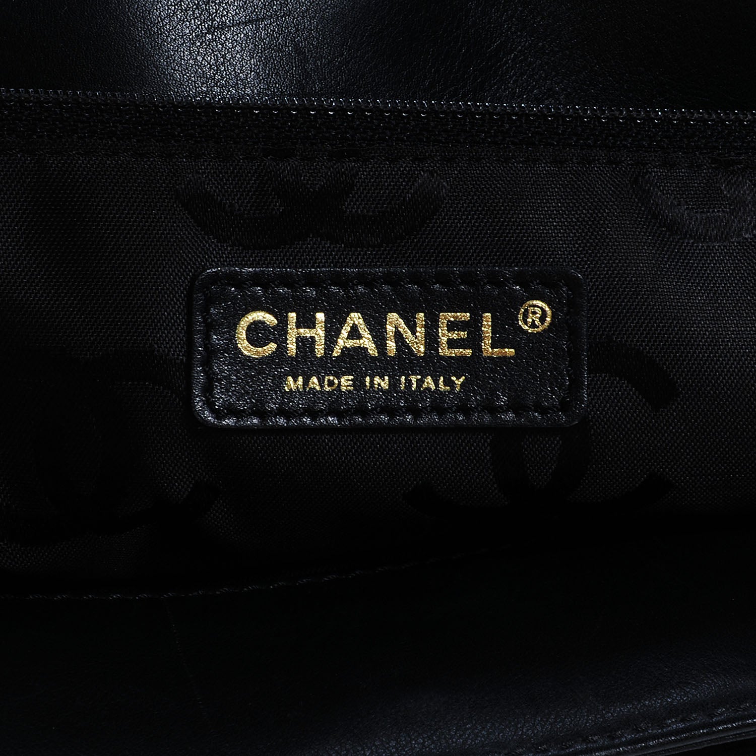 Chanel Leather Contrast Stitch Surpique Shopping Tote Black 6 of 7
