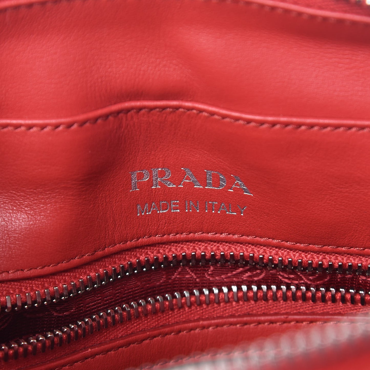 Soft Calfskin Impunture Diagramme Top Handle Crossbody Bag Rosso