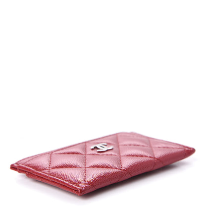 Chanel Caviar Quilted Card Holder Dark Red 4 of 11