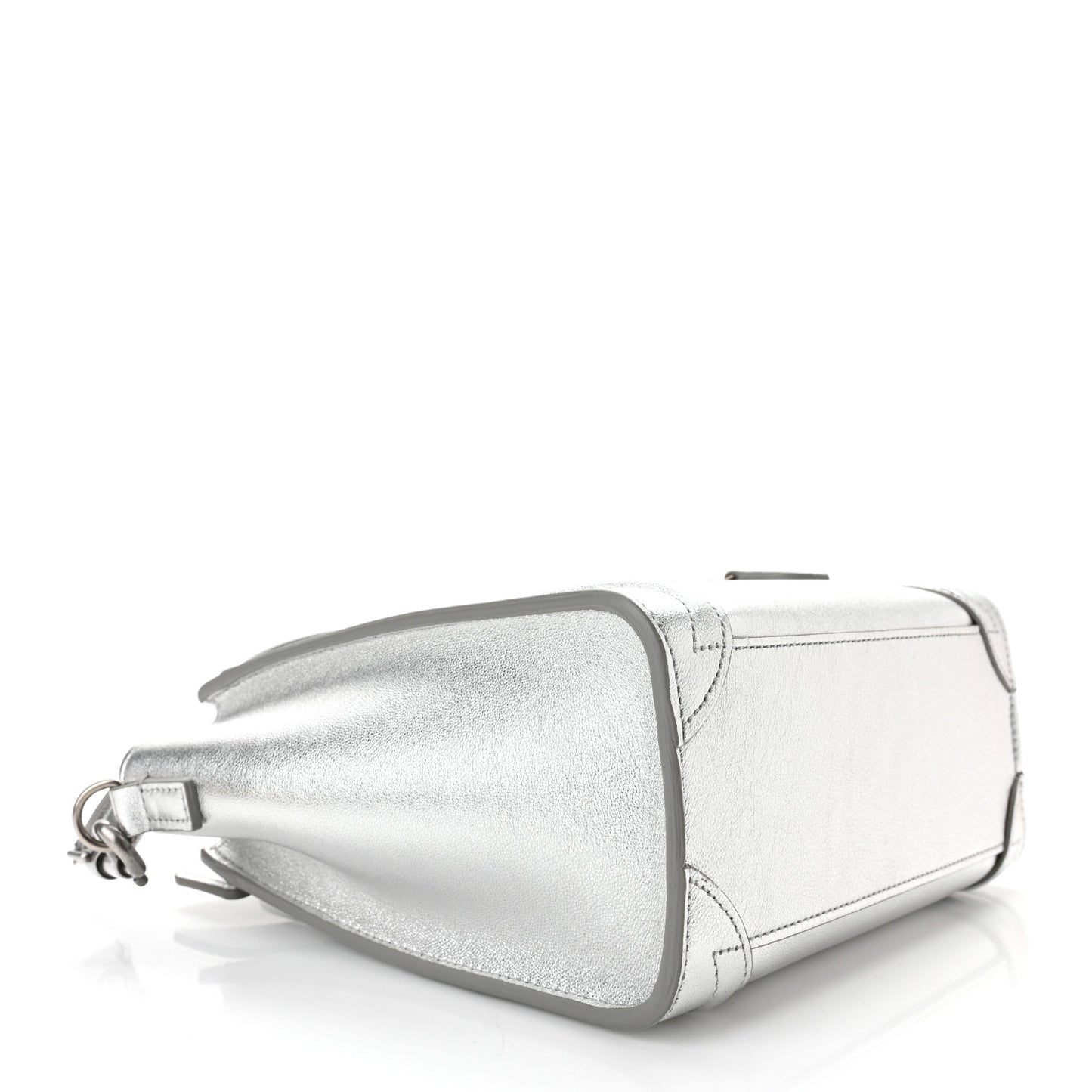 Laminated Lambskin Nano Luggage Silver