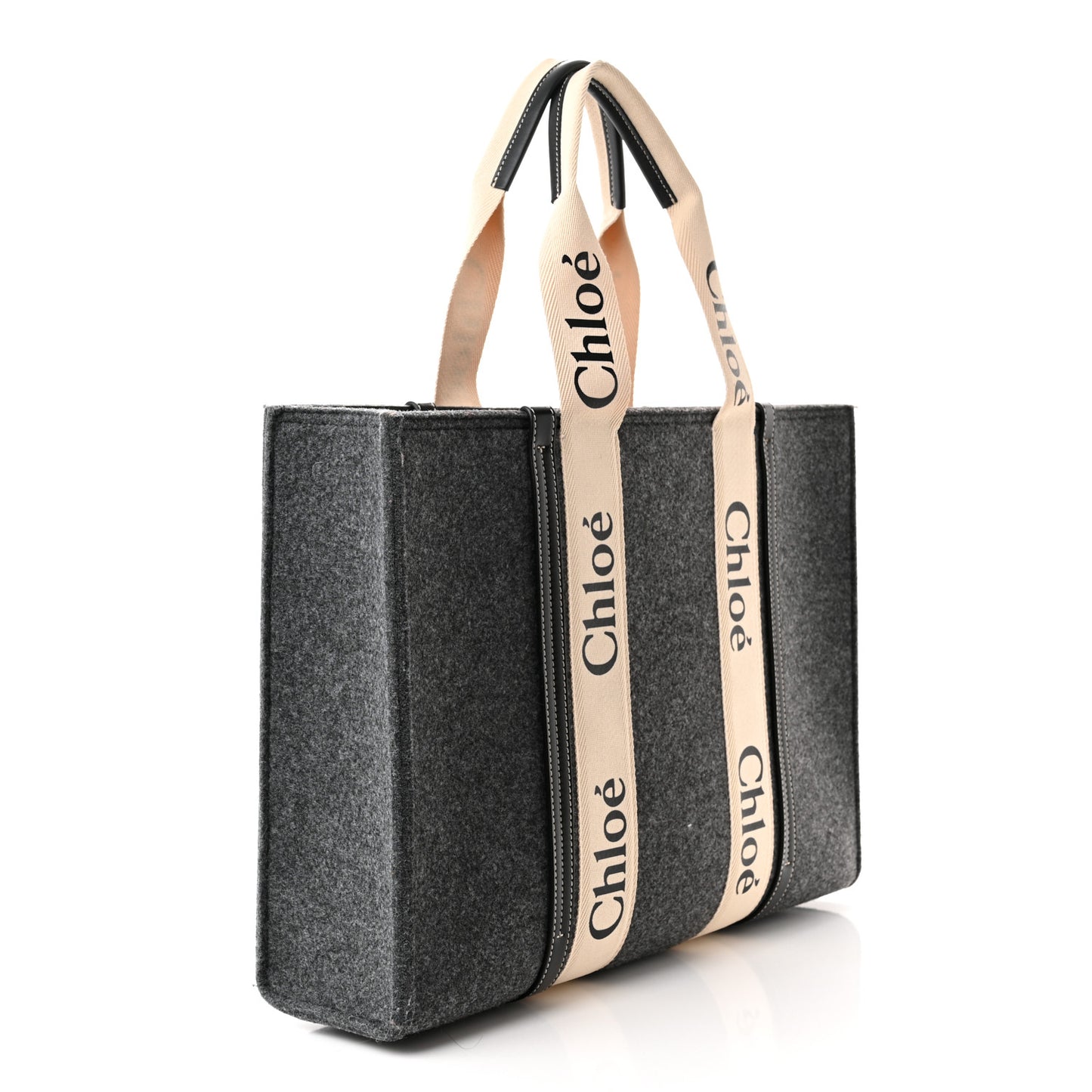 Felt Large Woody Ribbon Tote Cashmere Grey