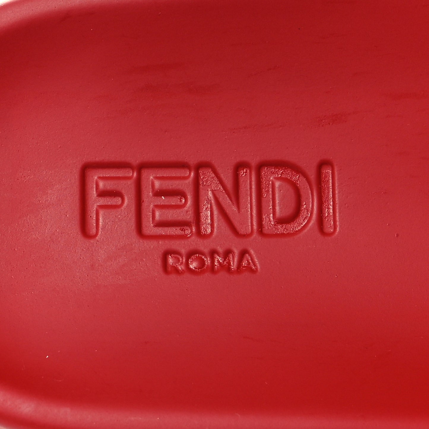 PVC Logo Mens Slide Sandals 10 Rosso