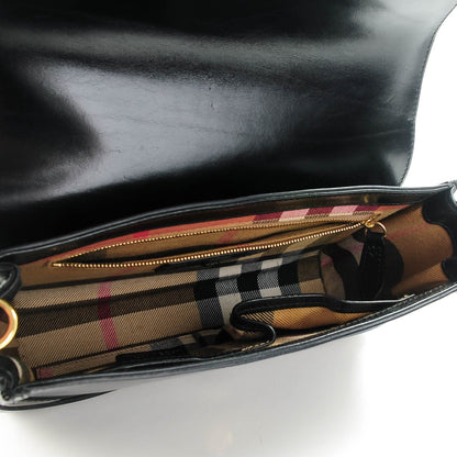 Burberry Polished Bridle Leather Small Abbott Crossbody Black 5 of 8