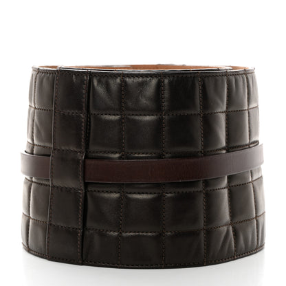 Chanel Lambskin Quilted Chocolate Bar Belt 85 34 Brown 2 of 6