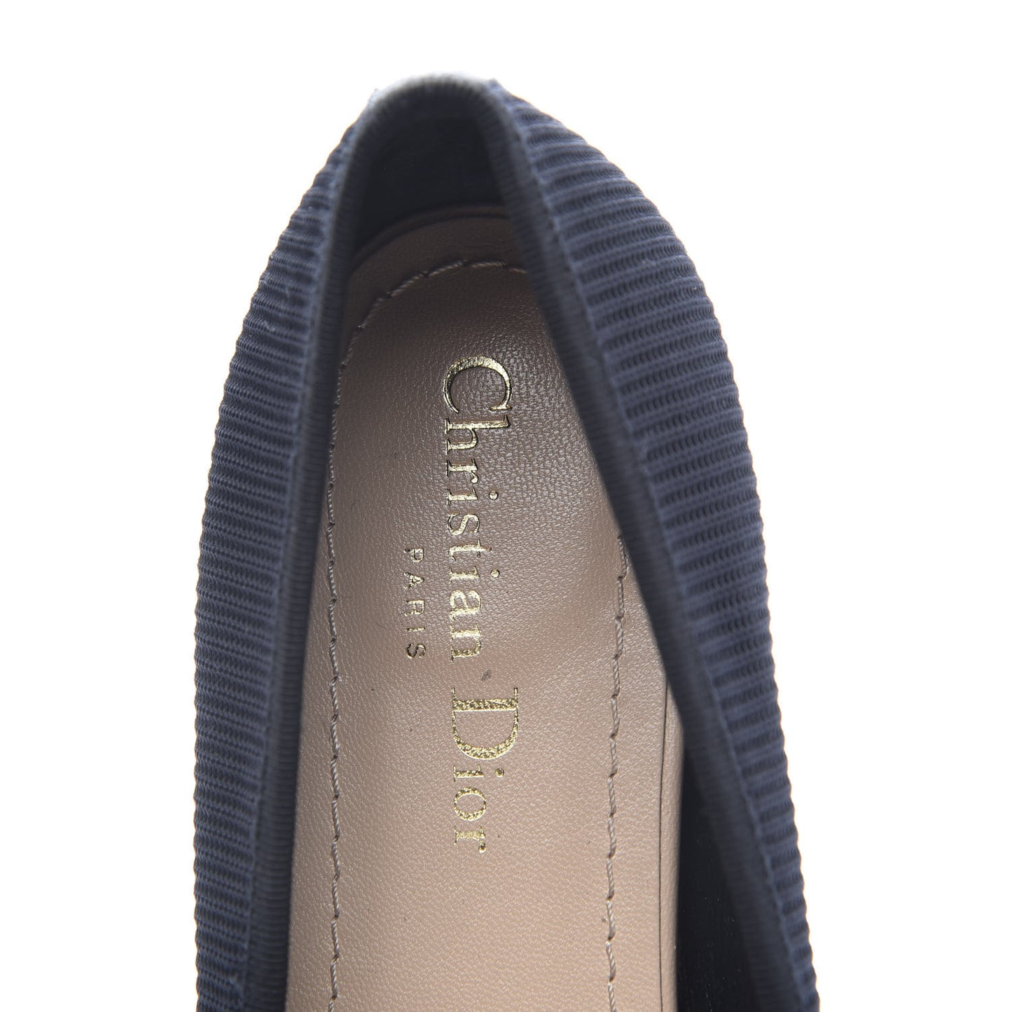 Fabric Ribbon Embroidered J'Adior Ballet Flats 41 Black