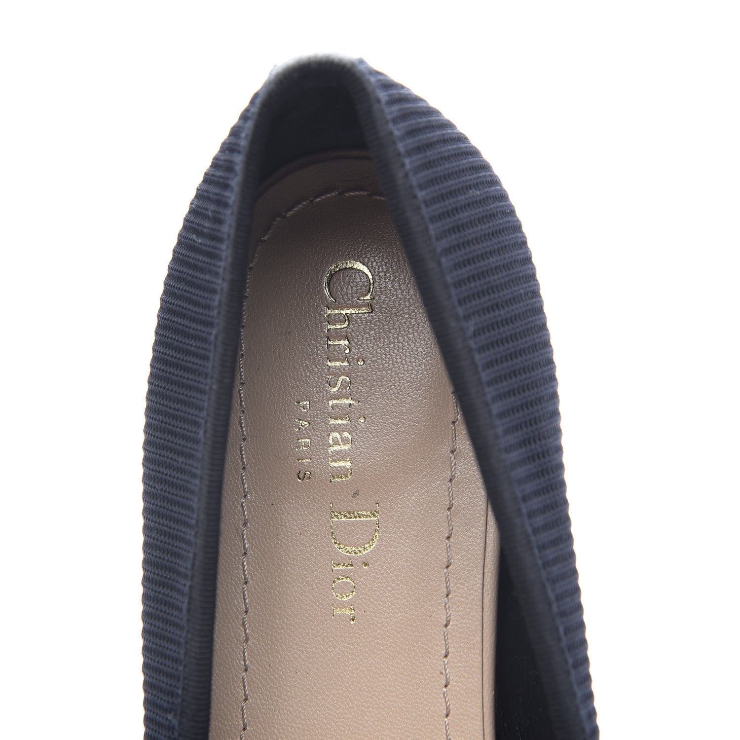 Christian Dior Fabric Ribbon Embroidered J'Adior Ballet Flats 41 Black 6 of 7