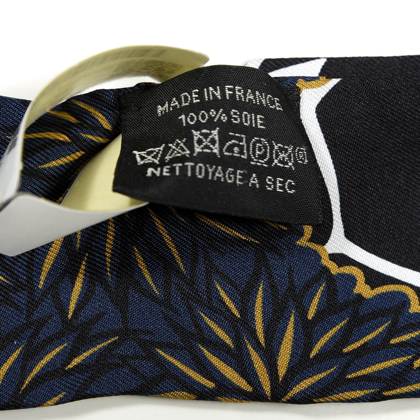 Silk Three Graces Twilly Black Gold Taupe