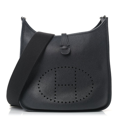 Hermes Taurillon Clemence Evelyne III PM Black 1 of 9