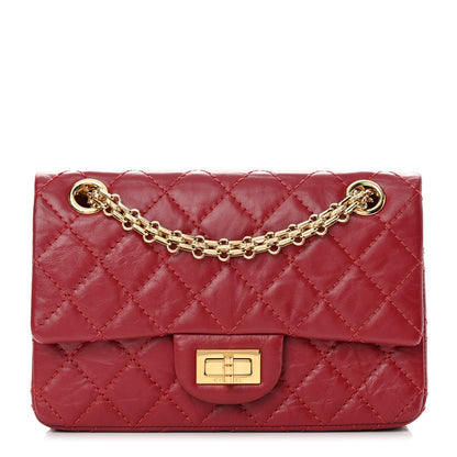 Chanel Aged Calfskin Quilted 2.55 Reissue Mini Flap Red 1 of 10