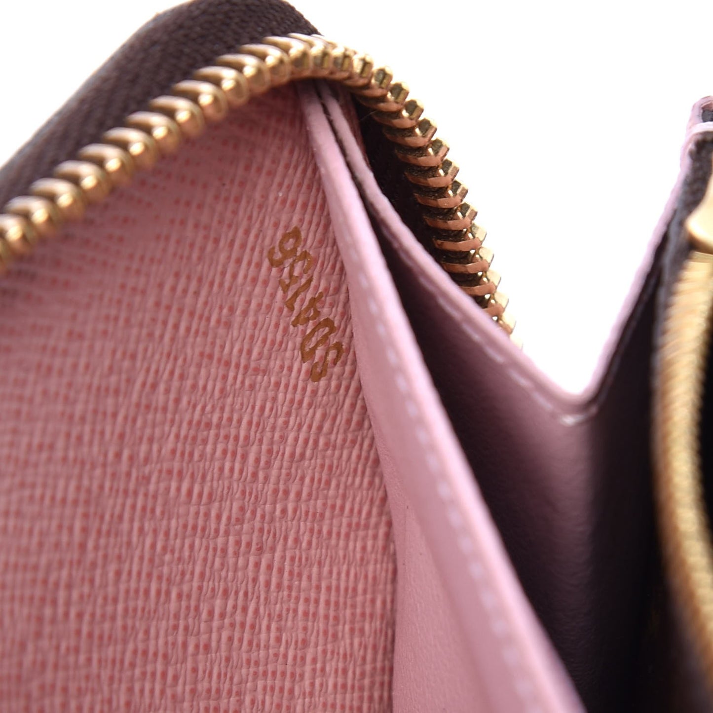 Monogram Clemence Wallet Rose Ballerine