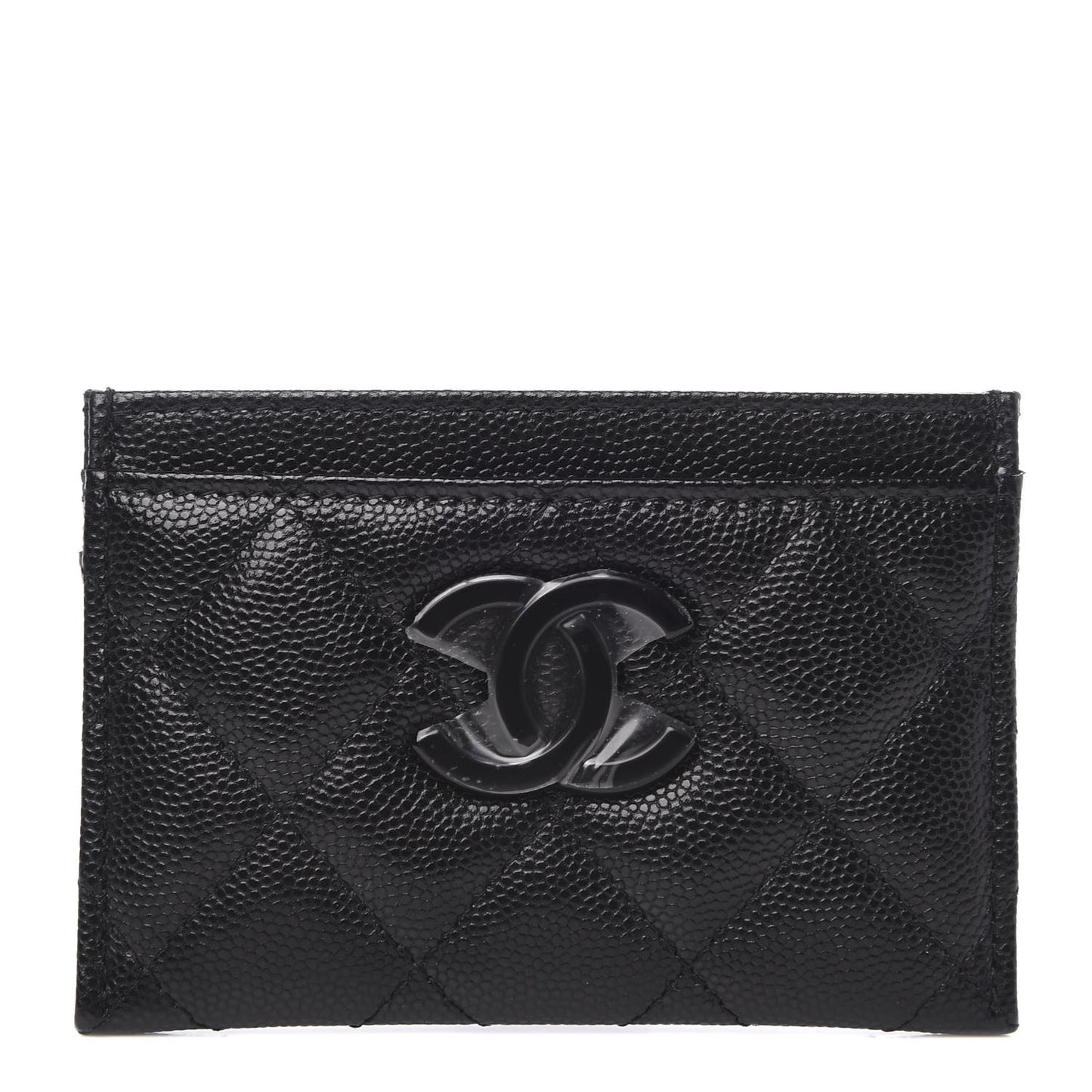 Caviar Quilted My Everything Card Holder Black