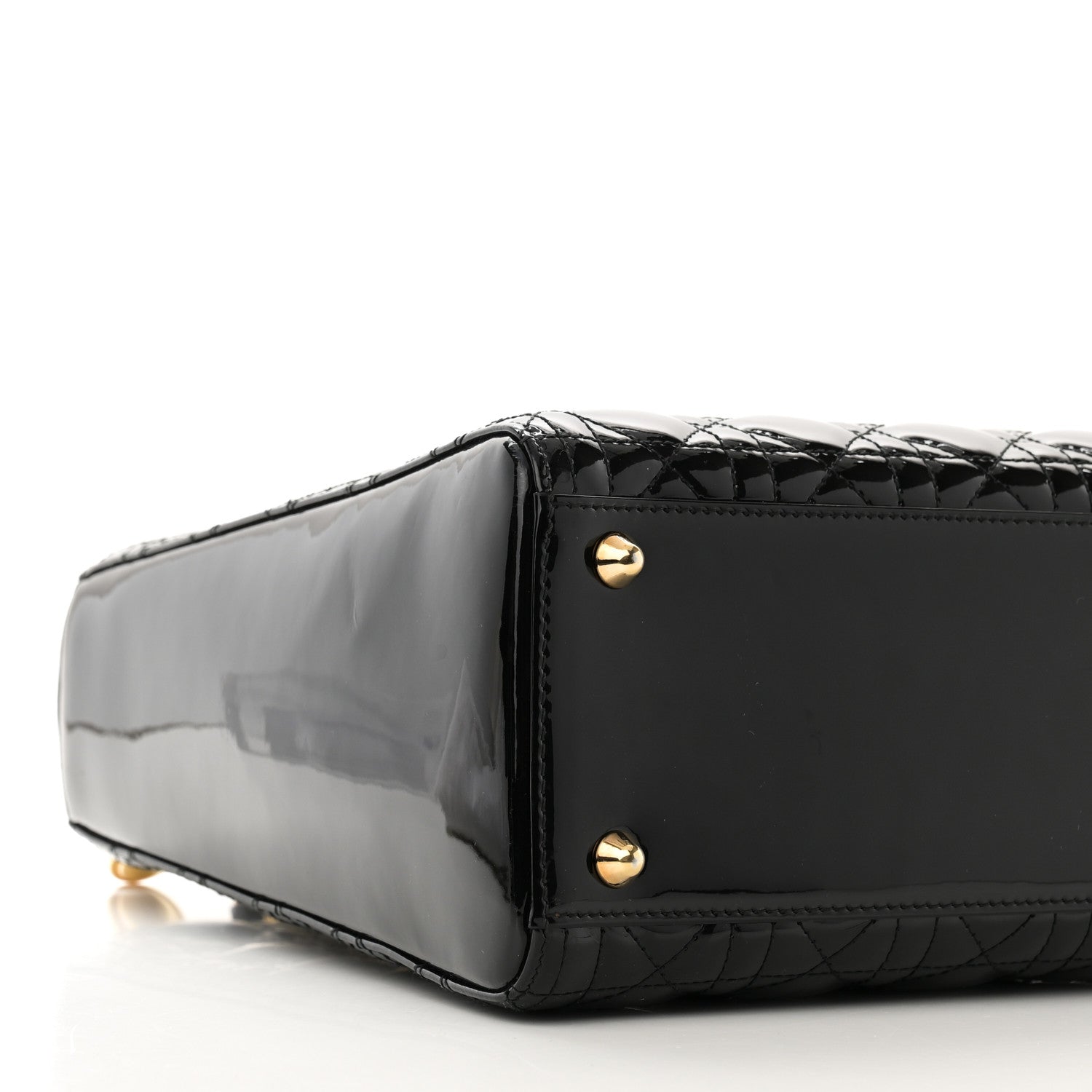 Christian Dior Patent Cannage Large Lady Dior Black 9 of 11