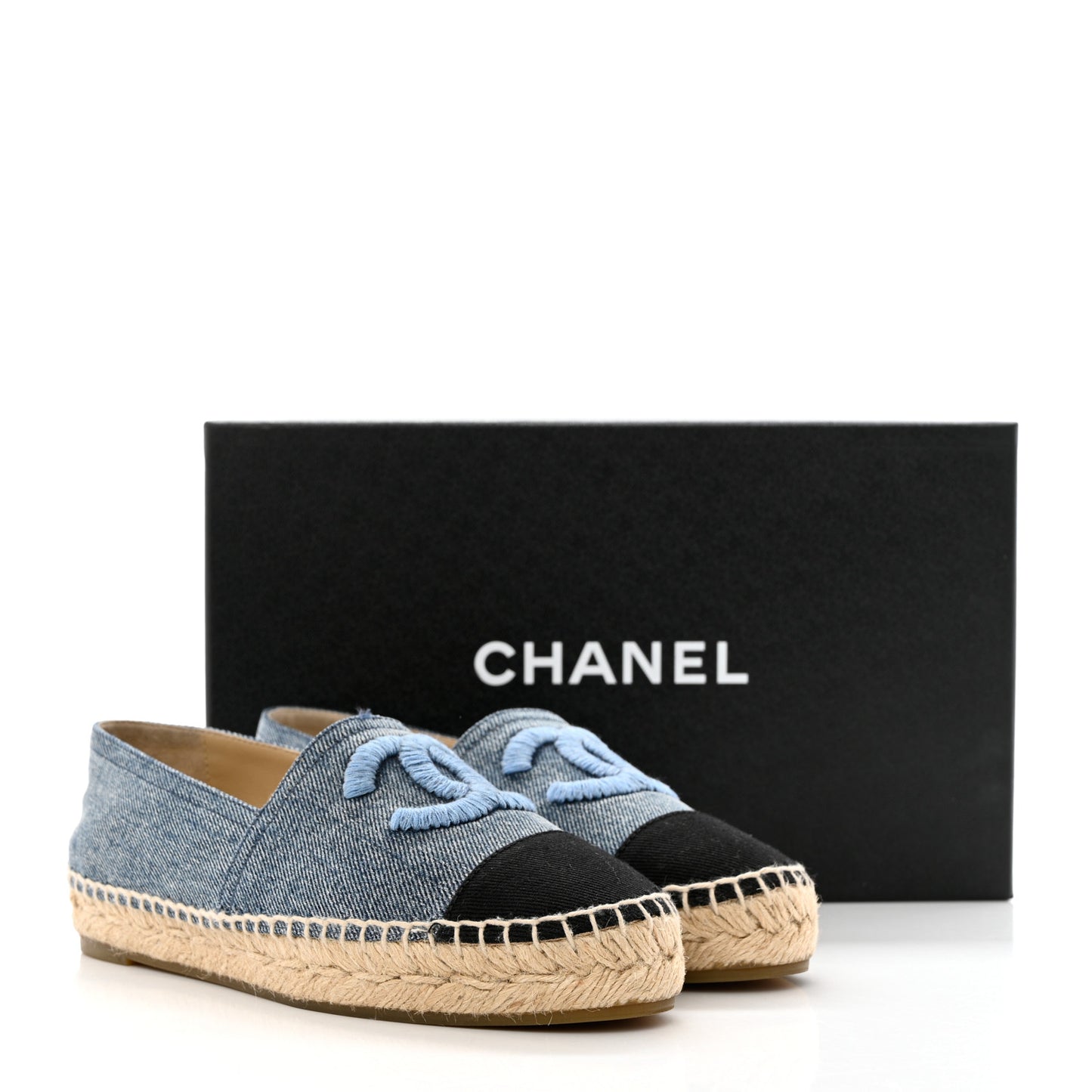 Denim CC Espadrilles 35 Blue Black