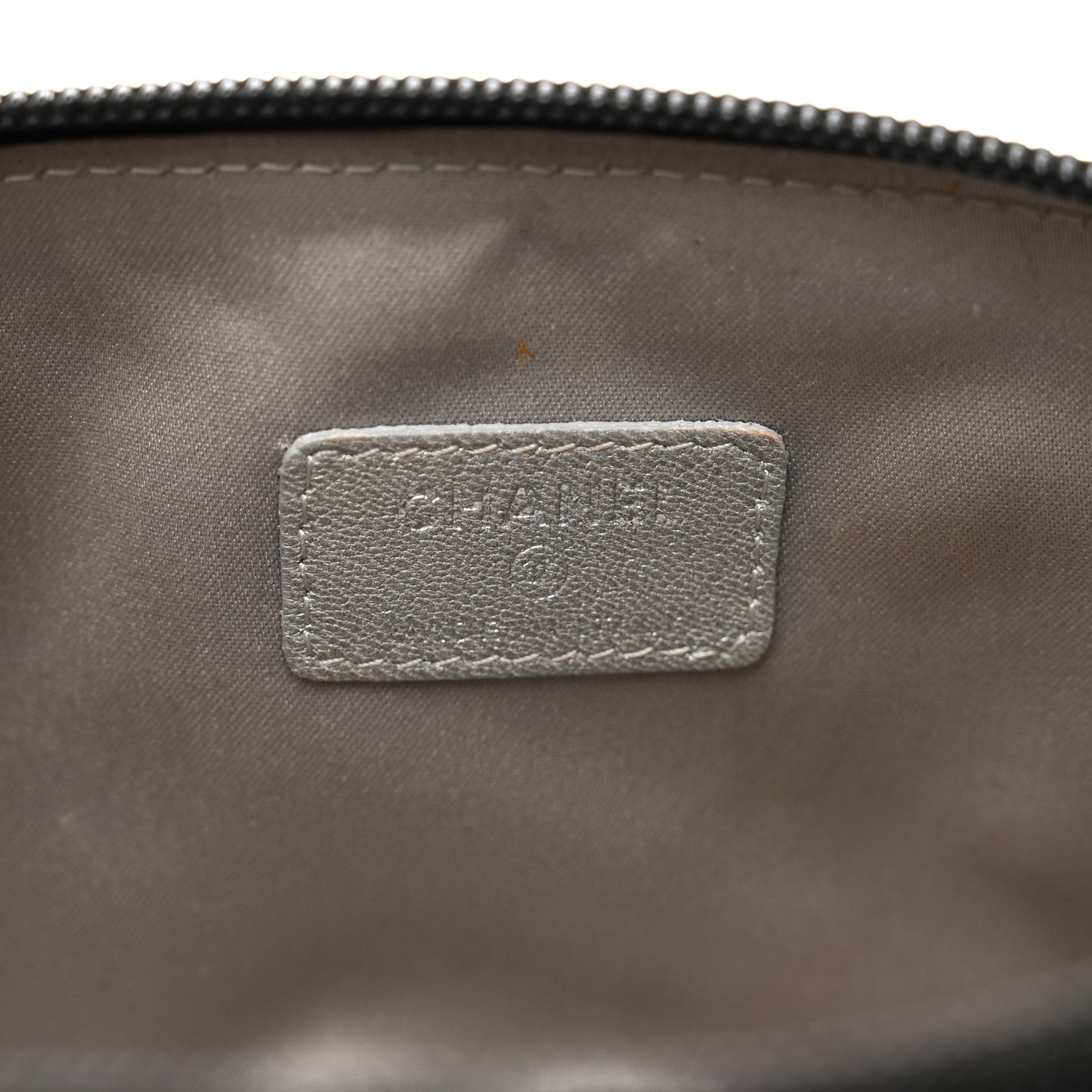 Chanel Lambskin Camellia Embossed Cosmetic Case Black 6 of 7