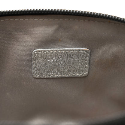 Chanel Lambskin Camellia Embossed Cosmetic Case Black 6 of 7