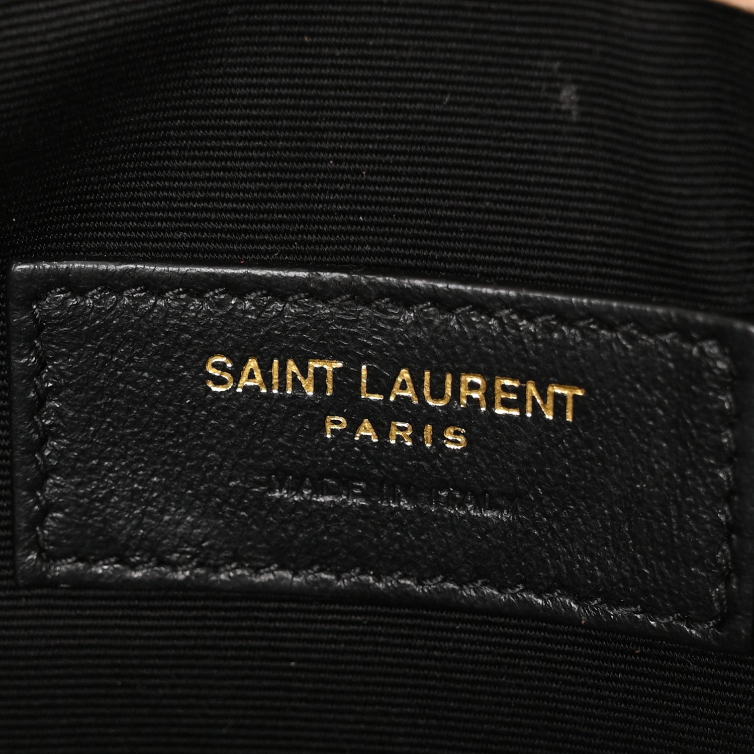 Saint Laurent Grain De Poudre Uptown Pouch Dark Beige 6 of 7