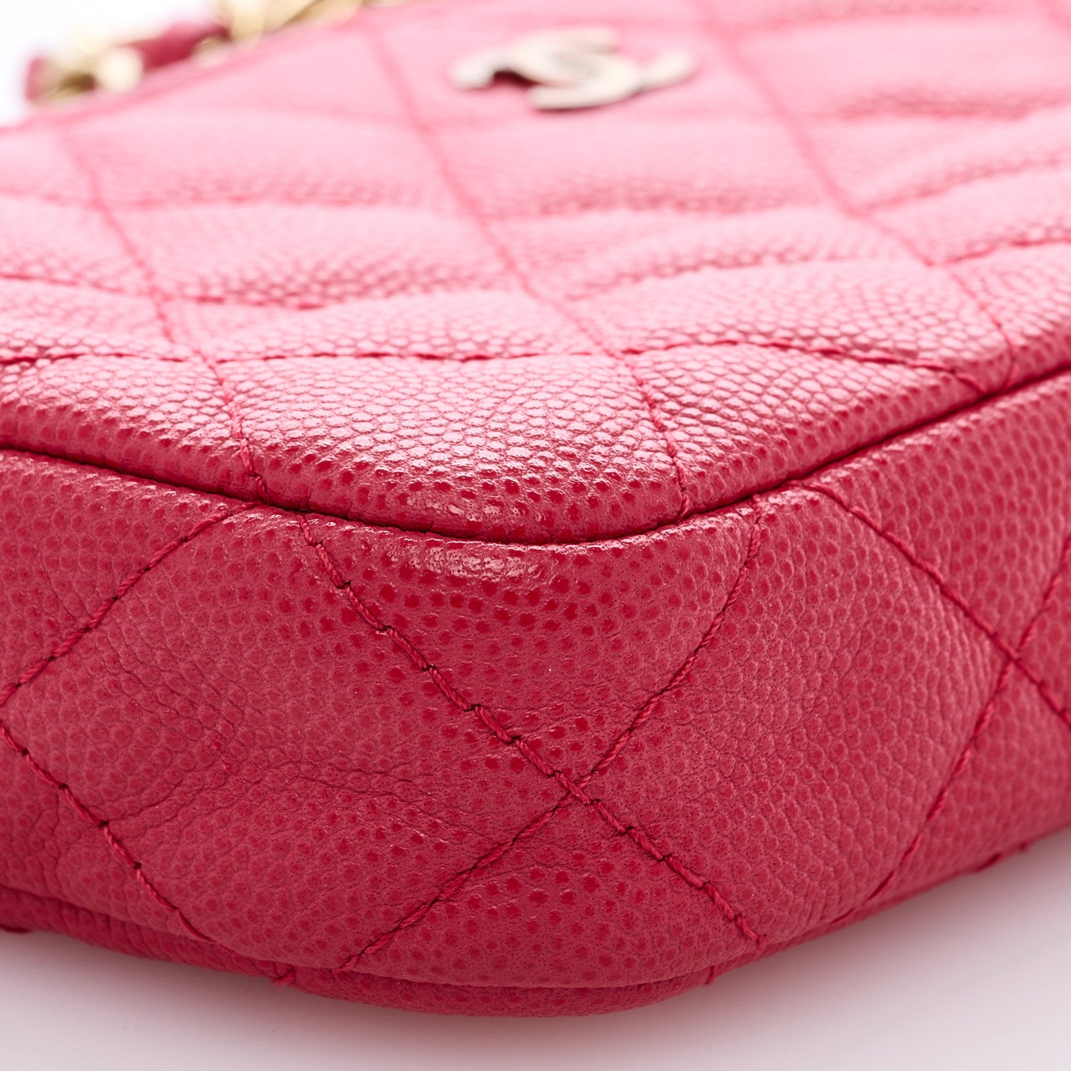 Chanel Caviar Quilted Small Clutch With Chain Pink 9 of 10