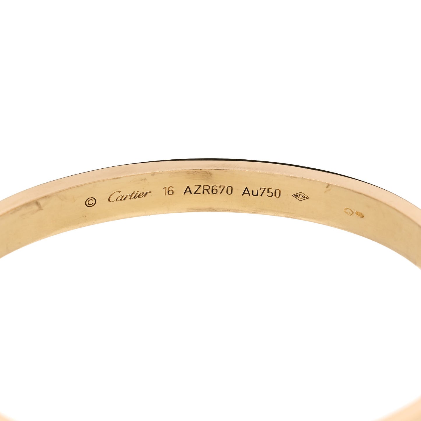 18K Yellow Gold LOVE Bracelet 16
