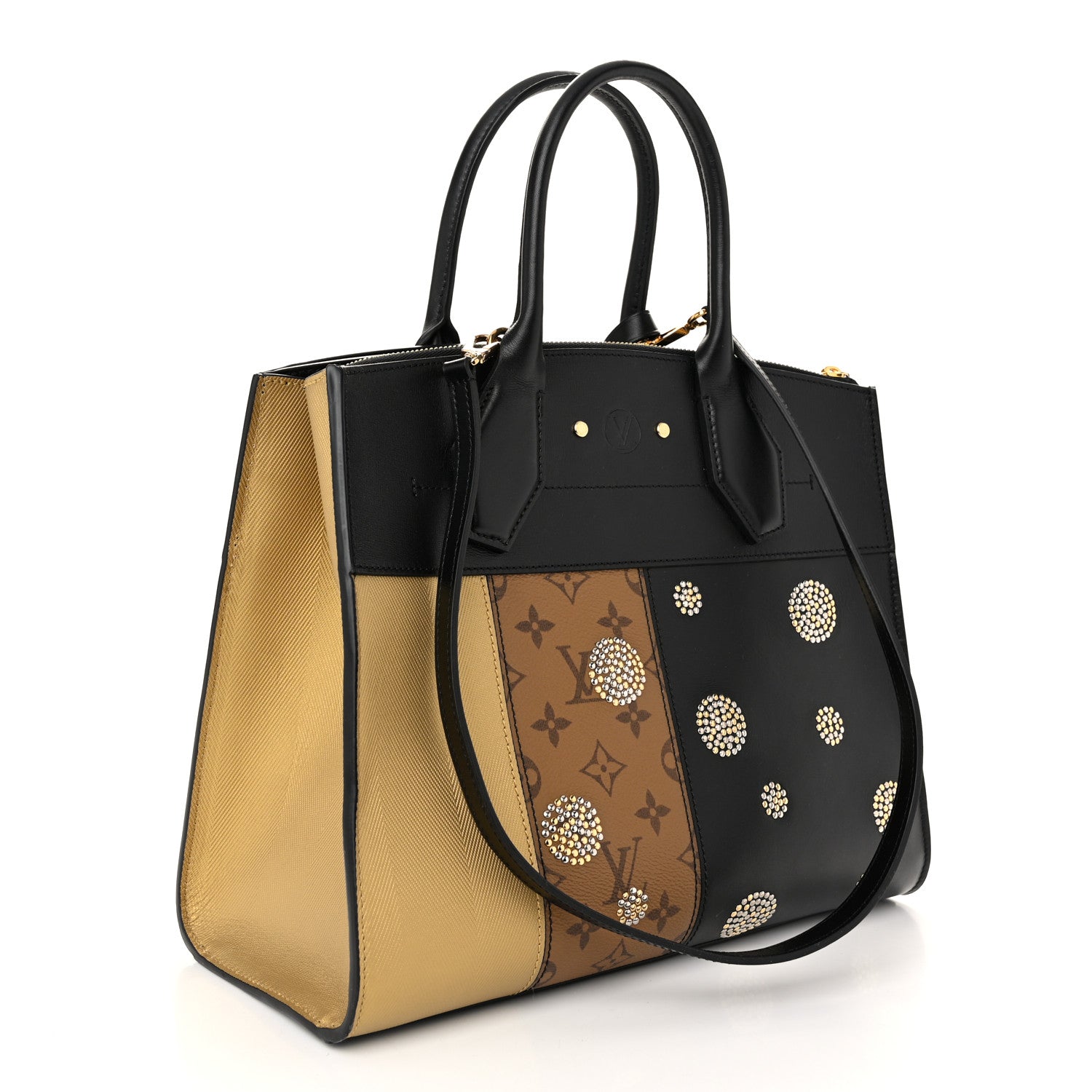 Louis Vuitton Reverse Monogram Studded Night Lights City Steamer MM 3 of 9