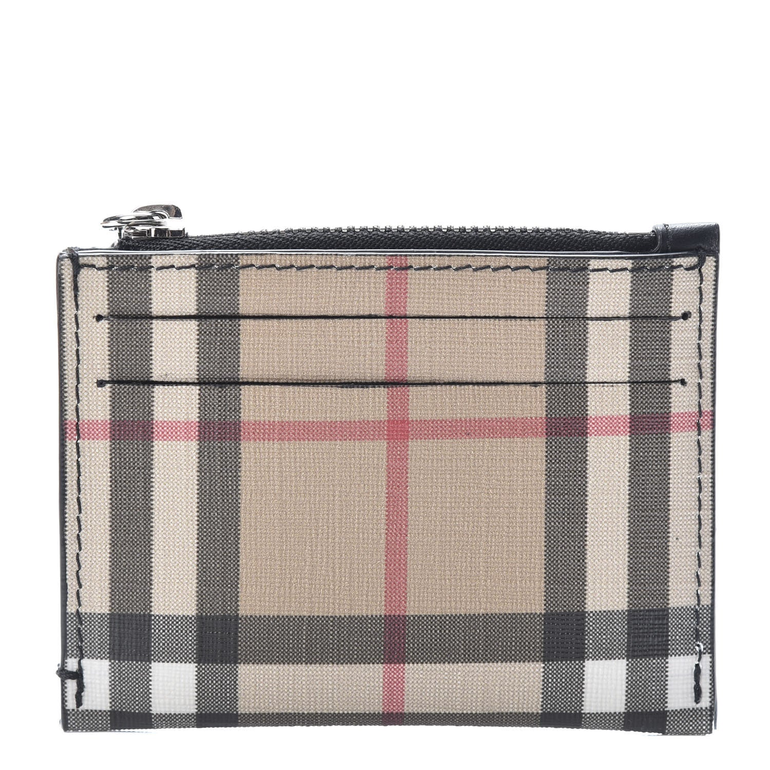 Burberry Coated Canvas House Check Coin Case Card Holder 1 of 8