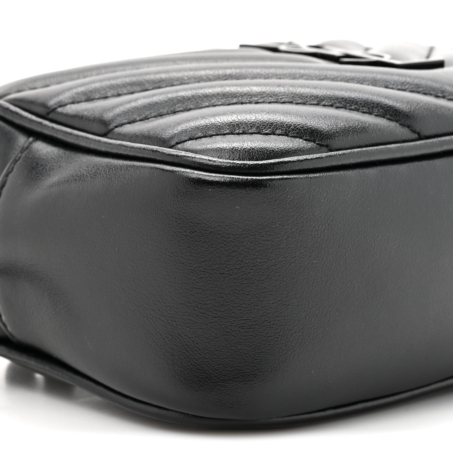 Saint Laurent Calfskin Matelasse Monogram Lou Belt Bag Black 10 of 11