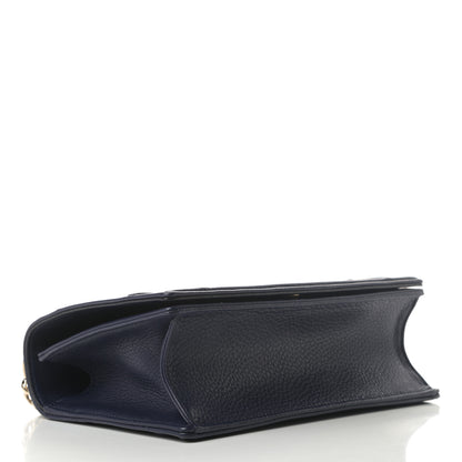 Christian Dior Grained Calfskin Medium Diorama Flap Bag Blue 4 of 13