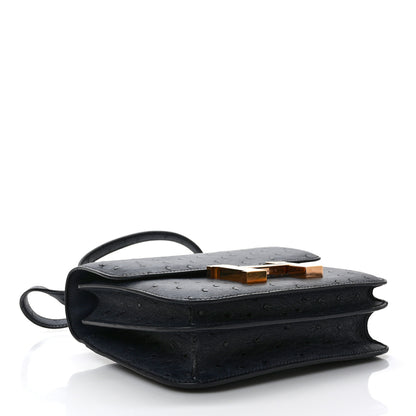 Hermes Ostrich Constance 18 Bleu Indigo 4 of 13