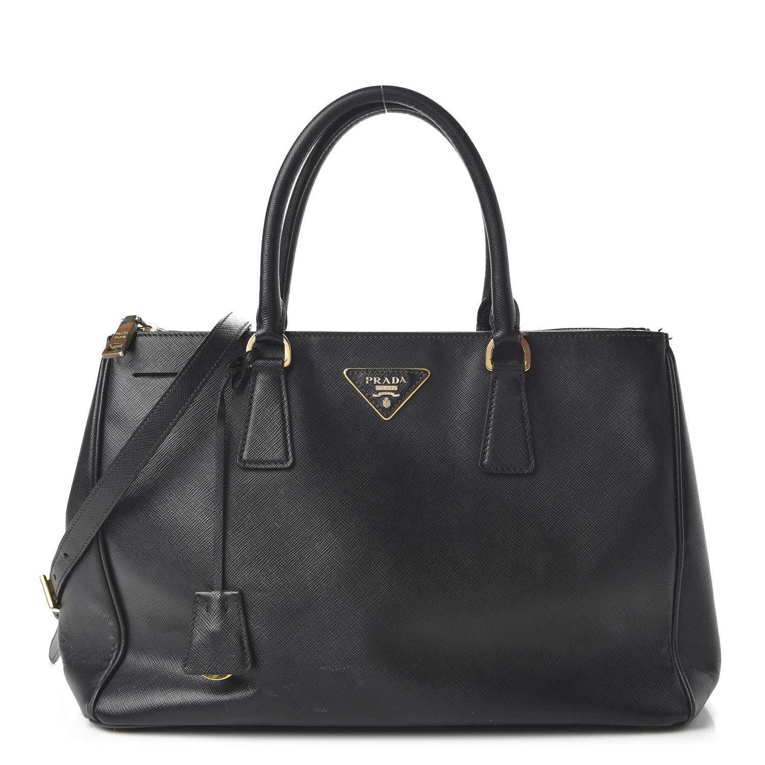Prada Saffiano Medium Galleria Double Zip Tote Black 1 of 17