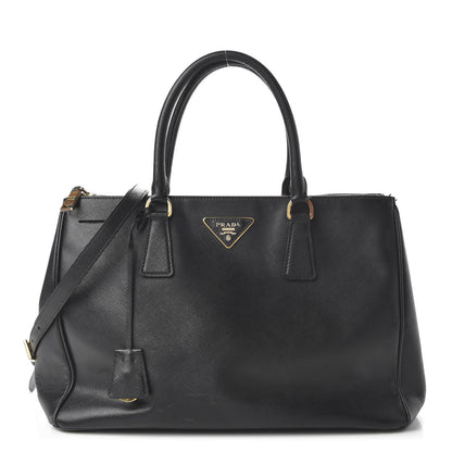 Prada Saffiano Medium Galleria Double Zip Tote Black 1 of 17