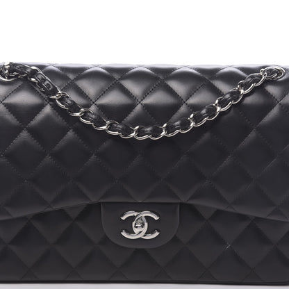 Chanel Lambskin Quilted Jumbo Double Flap Black 8 of 11