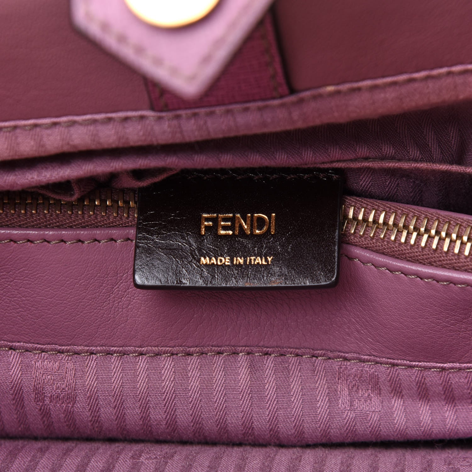 Fendi Vitello Elite Flamingo Regular 2Jours Tote Lilla Glicine 5 of 10