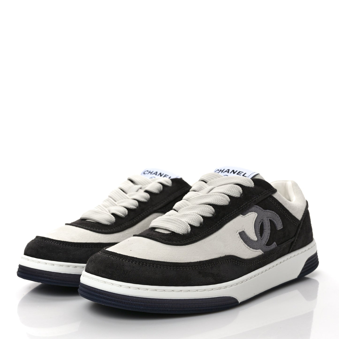 Suede Kidskin Womens CC Sneakers 36.5 Black White