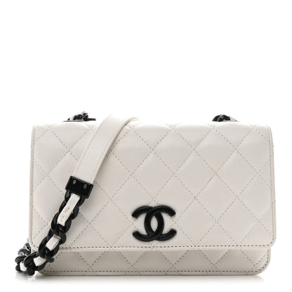 Chanel Caviar Quilted My Everything Wallet On Chain WOC White 1 of 12