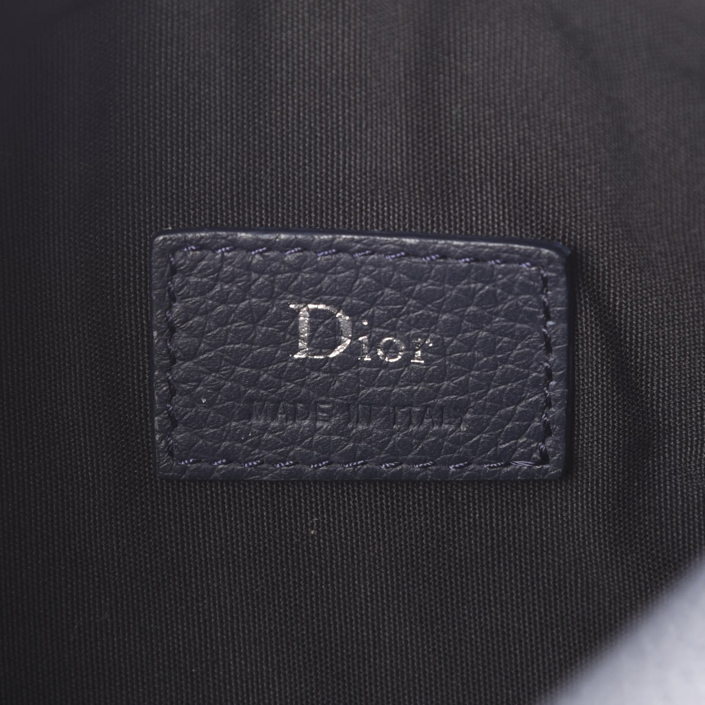 HOMME Grained Calfskin Mens Roller Pouch Navy Blue
