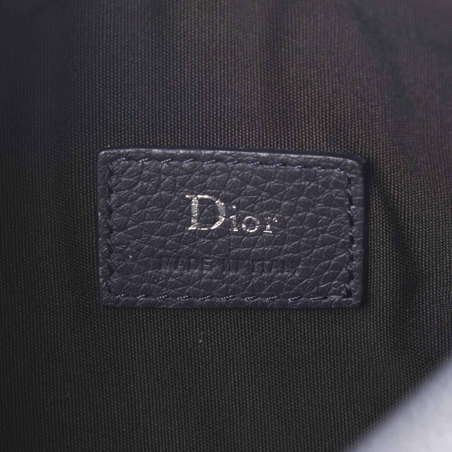 Christian Dior HOMME Grained Calfskin Mens Roller Pouch Navy Blue 6 of 8