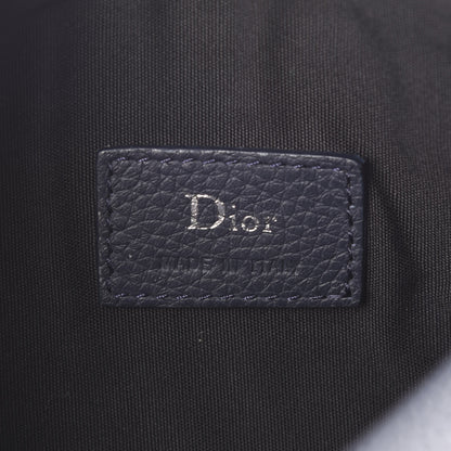 Christian Dior HOMME Grained Calfskin Mens Roller Pouch Navy Blue 6 of 8