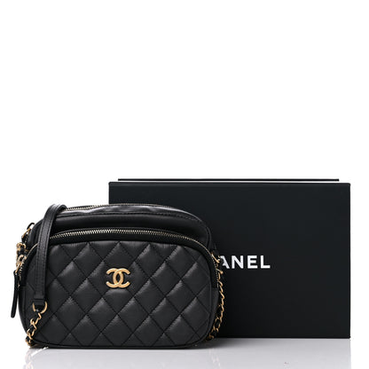 Chanel Calfskin Quilted Day Trips Camera Case Black 11 of 11