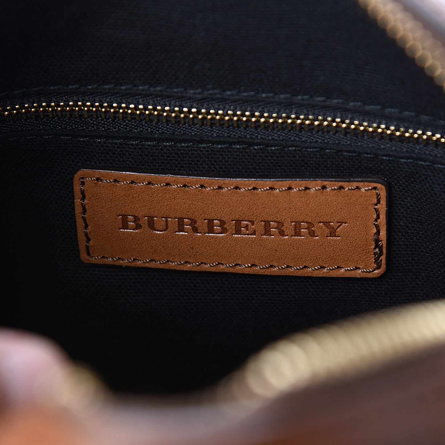 House Check Bridle Calfskin Small Alchester Bowling Bag Dark Tan